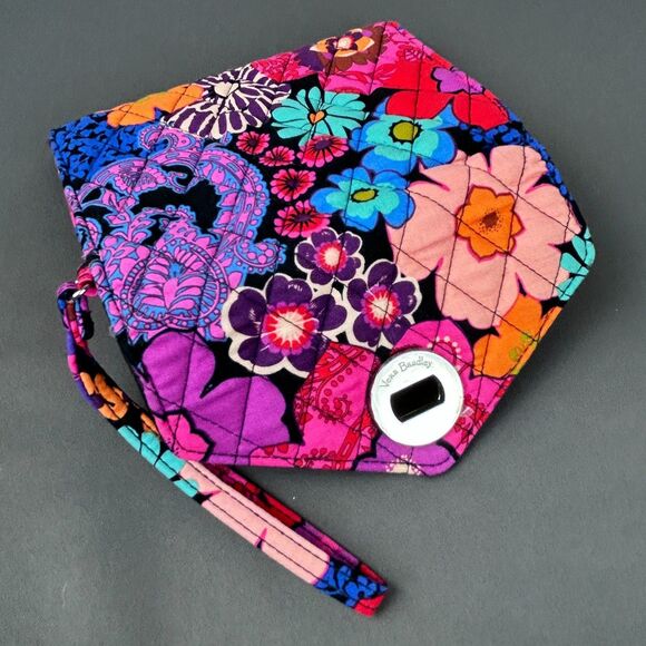 VERA BRADLEY Your Turn Wristlet Bold Floral Fiesta Wallet  6.25" X 5" - Picture 6 of 15
